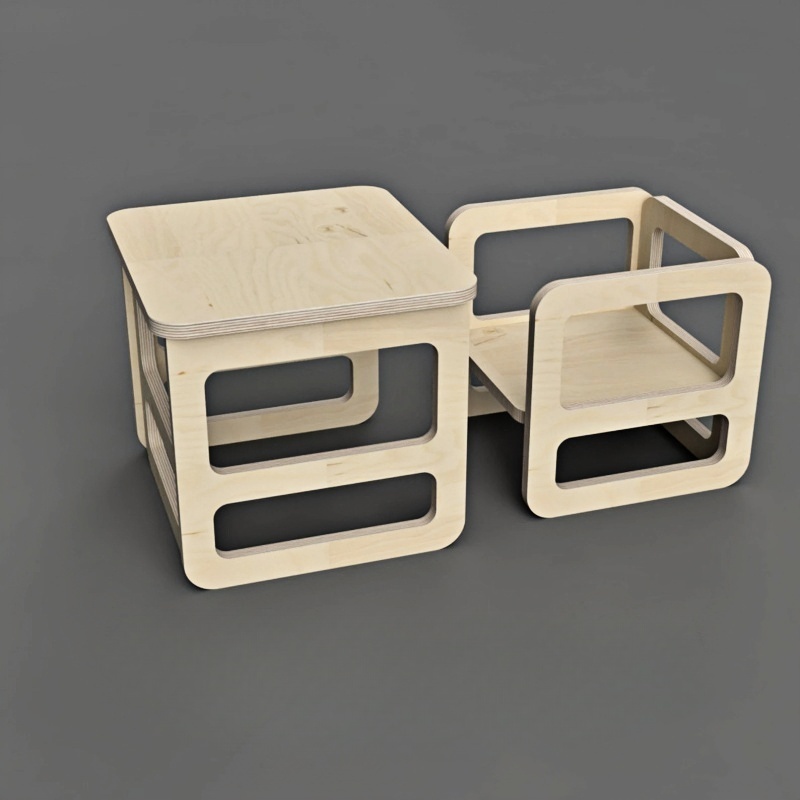 Kids Monti chair, Kids Monti table, Small kids furniture, Plywood chair, Plywood table, Monti chair plywood, Monti table plywood, Small plywood furniture